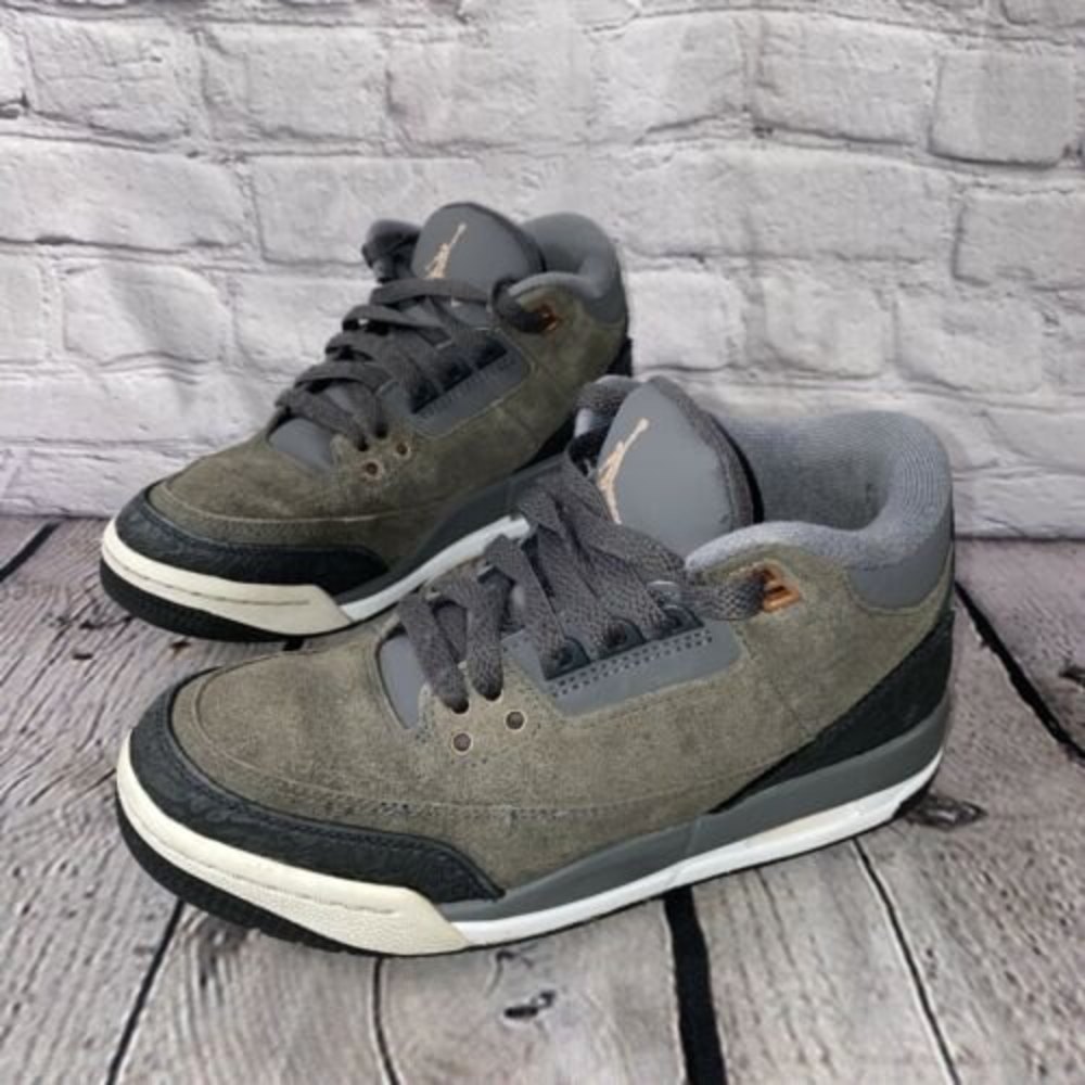 Nike Air Jordan 3 III Retro GG Sz 4Y Youth Anthracite Grey Bronze 441140-035